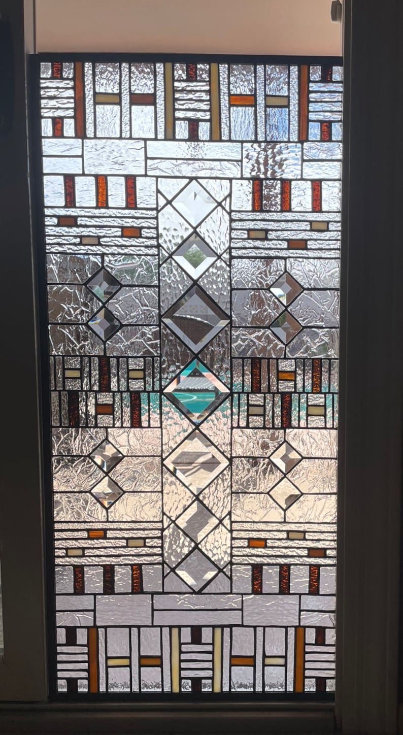 Custom Prairie Style Stained Glass Window Etsy