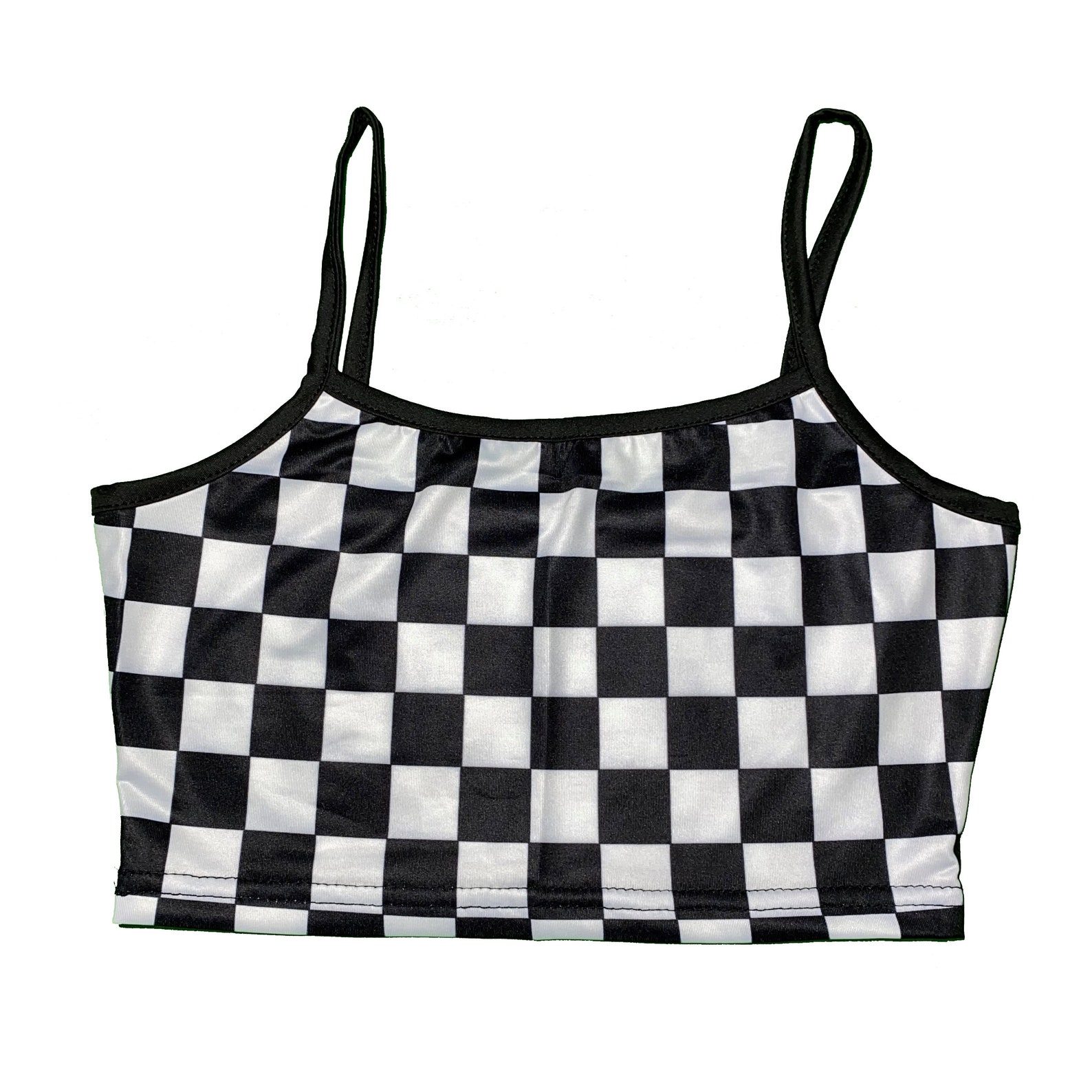 Checkered Crop Top | Etsy