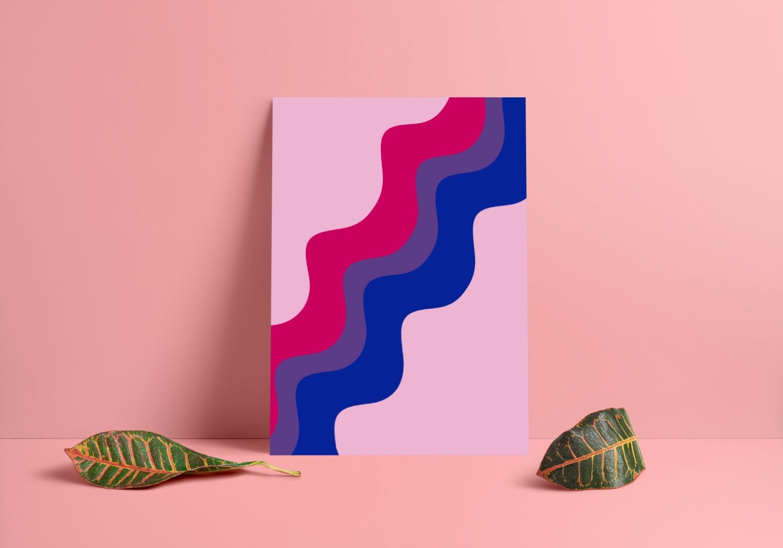 Bisexual Pride Flag Rainbow Art Print Etsy UK
