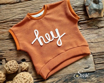 Personalisiertes Oversized Shirt mit Name Kind Baby Geburt Sommer Outfit Tshirt Geschenk