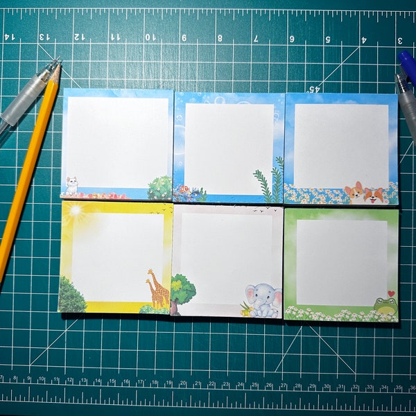 Memo pad size 3 inches x 3 inches / to do list / Animal memo pad /30 sheets and 50 sheets