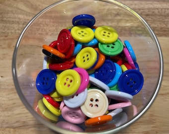 20mm Multicolor Buttons: Sewing, Craft, Shirt, Dress - (6-120 pcs)