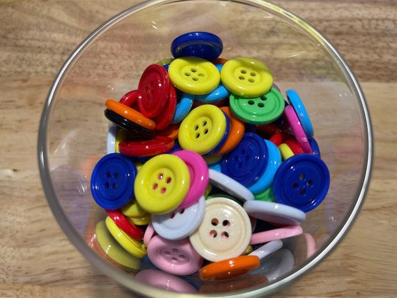 Solid Multicolor Buttons 20mm Colorful Buttons for Shirt, Dress