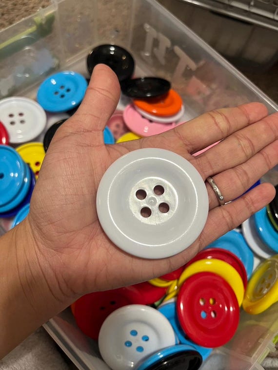 Super Jumbo Multicolored Buttons: 2.36 inch Craft Sewing Buttons