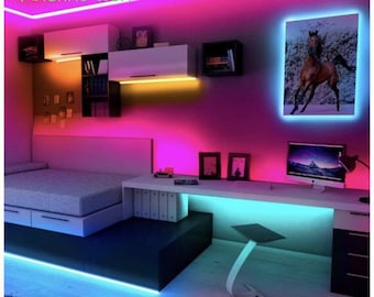 picture Bedrooms With Led Lights For Boys led lights for room etsy
