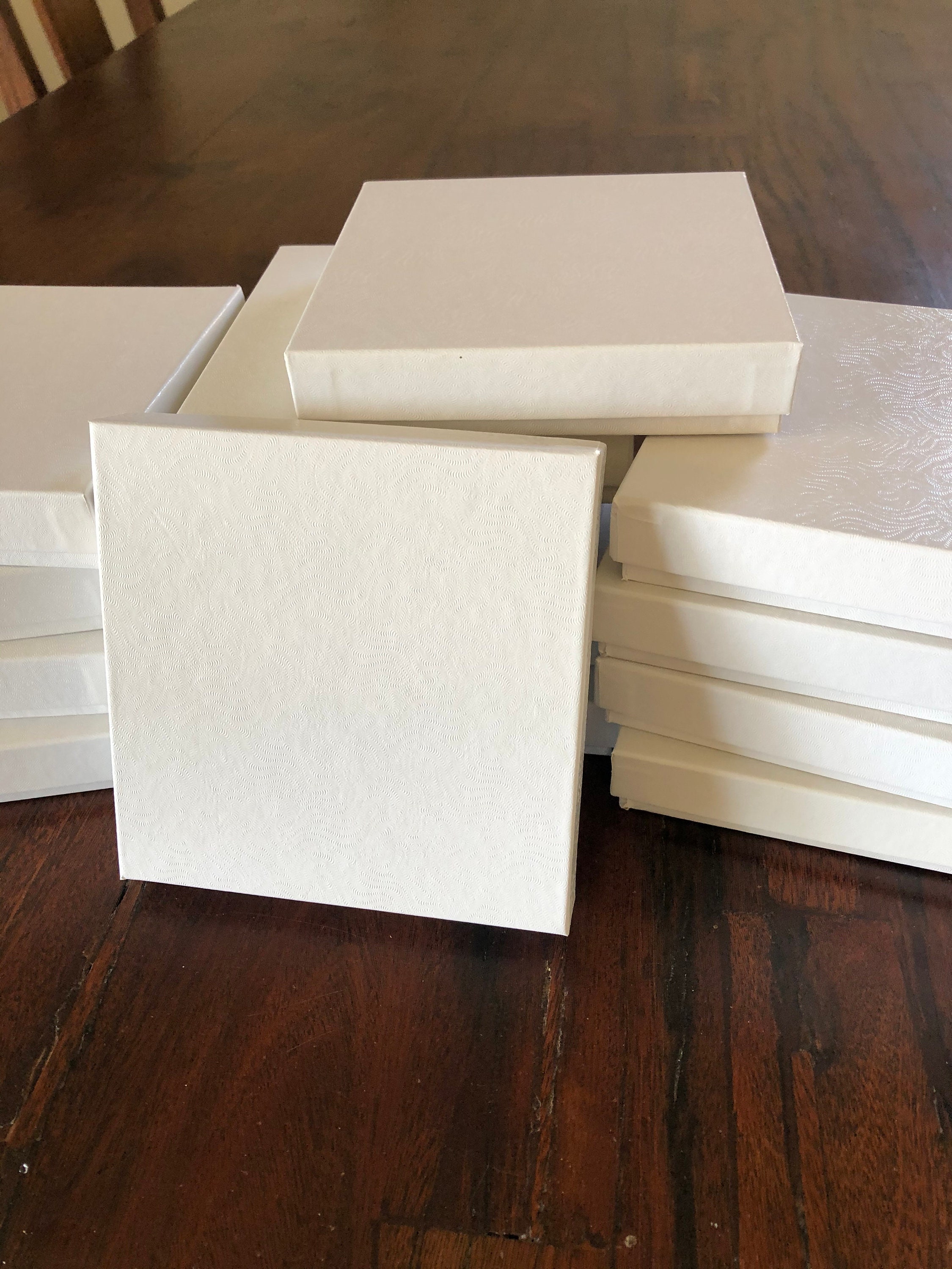 5x5x1 GIFT BOXES 14 pieces Jewelry Set Up 2piece new White Etsy