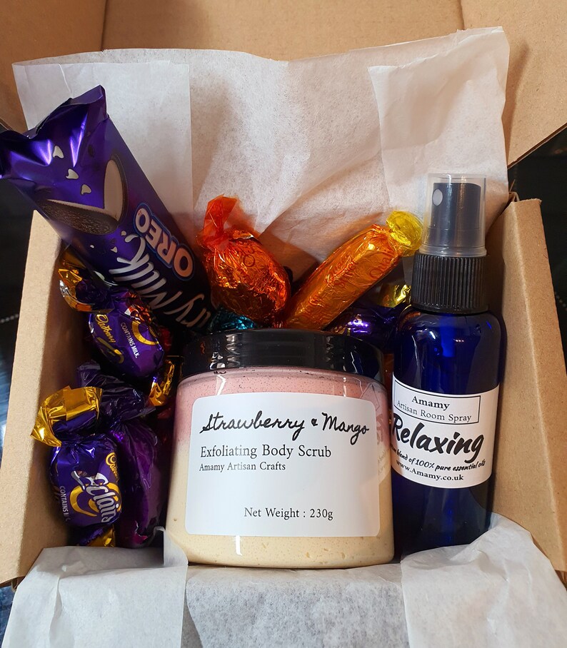 Handmade gift box Gift Set Bath Body scrub Natural Etsy