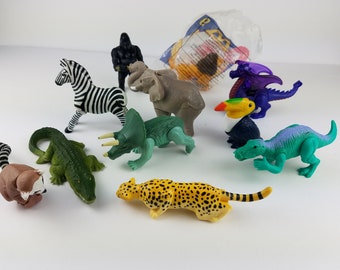 UpcycledFunky Toy Iguanodon Dinosaur Keychain