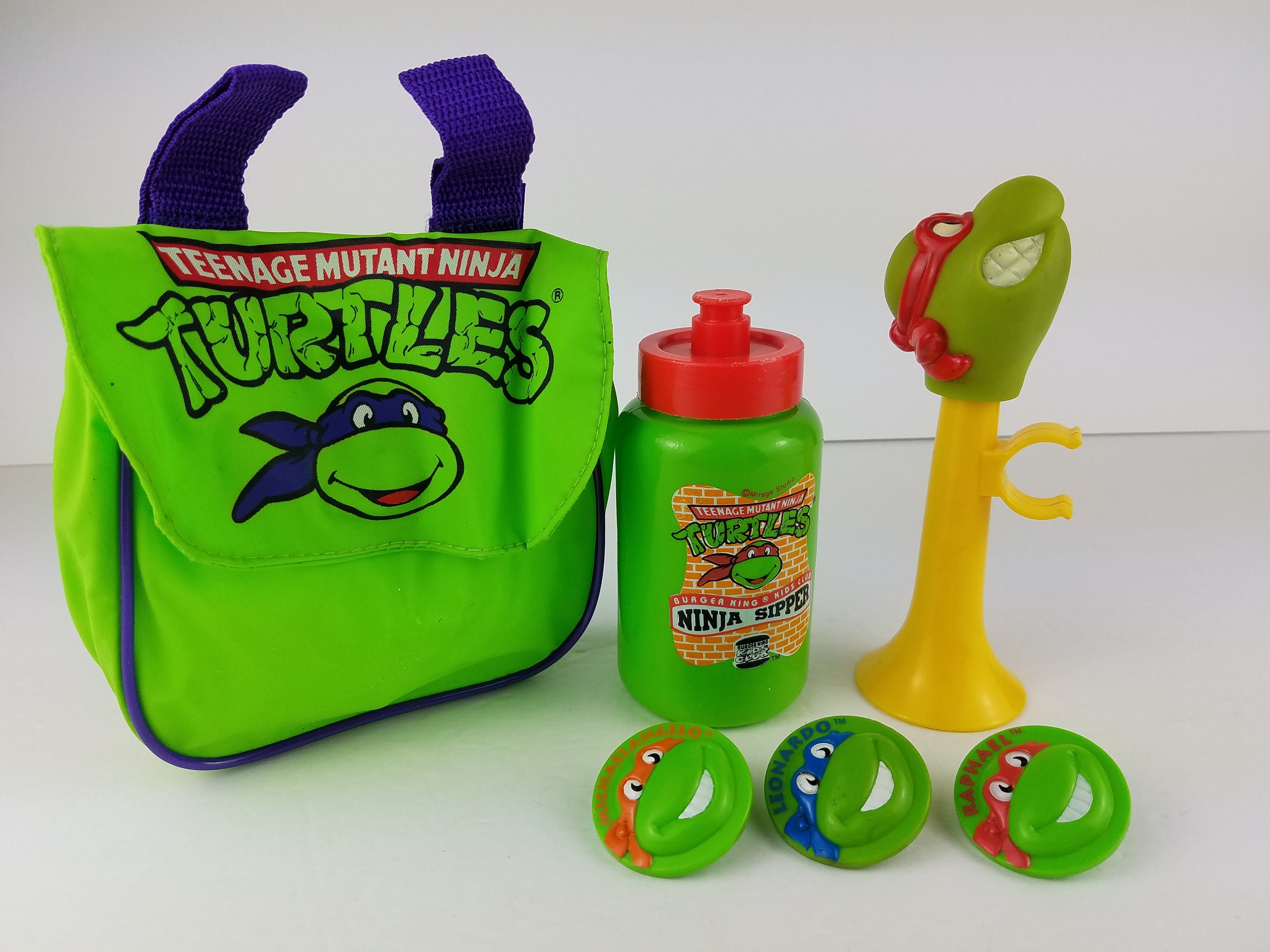 TMNT Turtles Bike Gear Vintage Burger King Kid's Meal Toys 1991