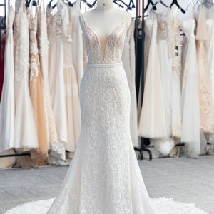 Mermaid Sexy Back Sparkle Wedding Dress