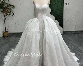 Ball Gown High Quality Lace Wedding Dress