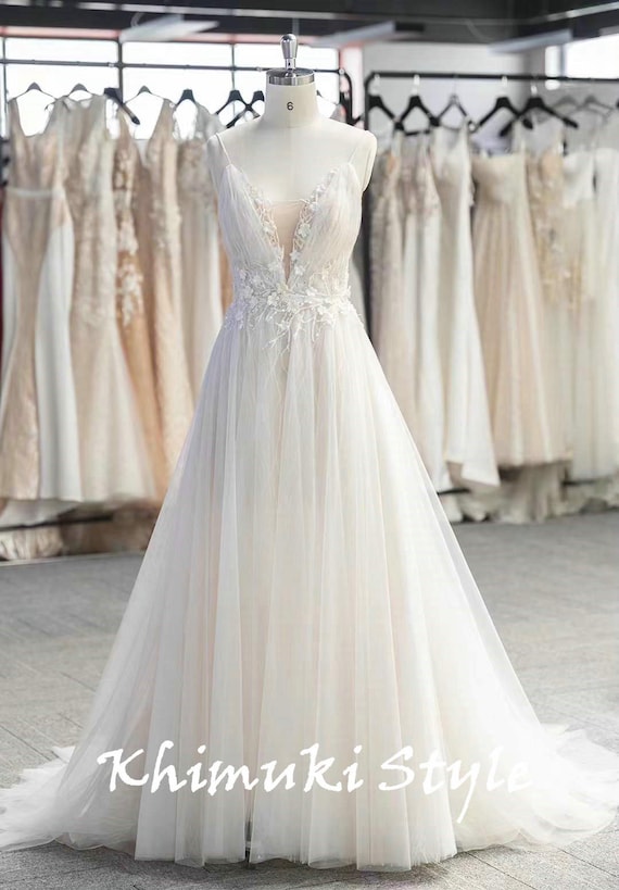 High Quality Soft Tulle Summer Wedding Dress - Etsy