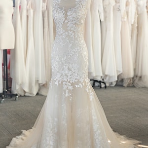Mermaid High Quality French Lace Wedding Dress