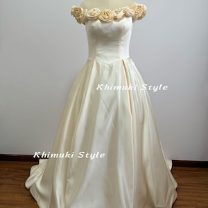 Vintage Wedding Dress,Off Shoulder Sleeve Wedding Dress