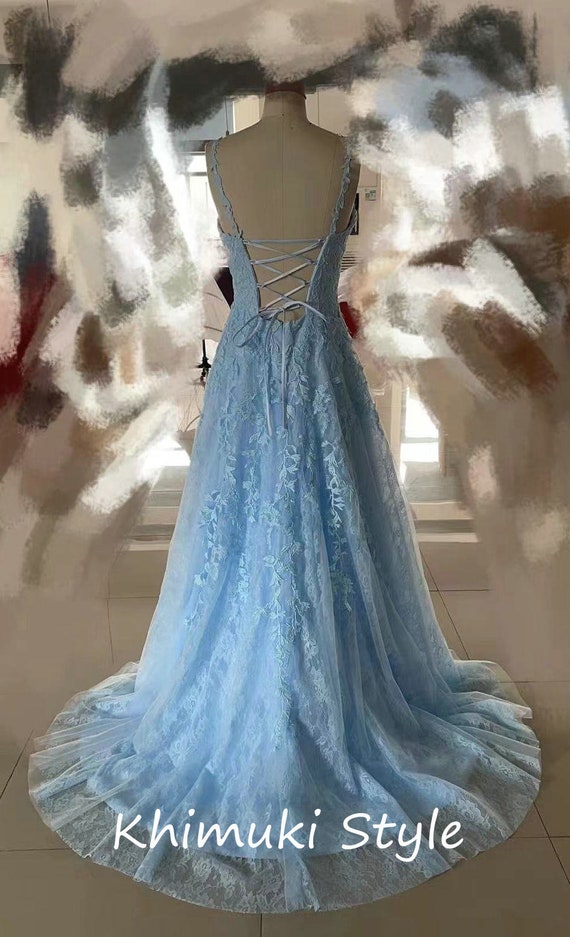 criss cross back prom dress Embroidered Satin Open Criss Cross Back Long Prom Dress