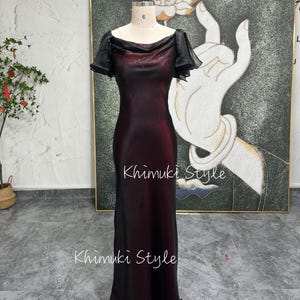 Black and Red Vintage Prom Dress,Vintage 90&#39;s Party Dress