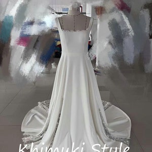 Square Ausschnitt Sommer Brautkleid