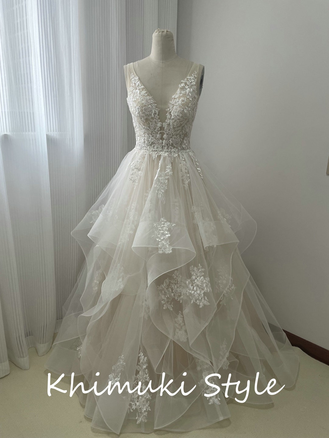 Fashion Tiered Skirt Wedding Dress - Etsy