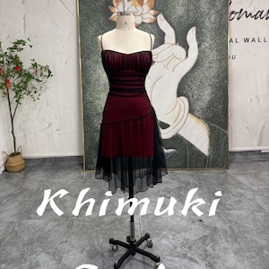 black and red party dress
