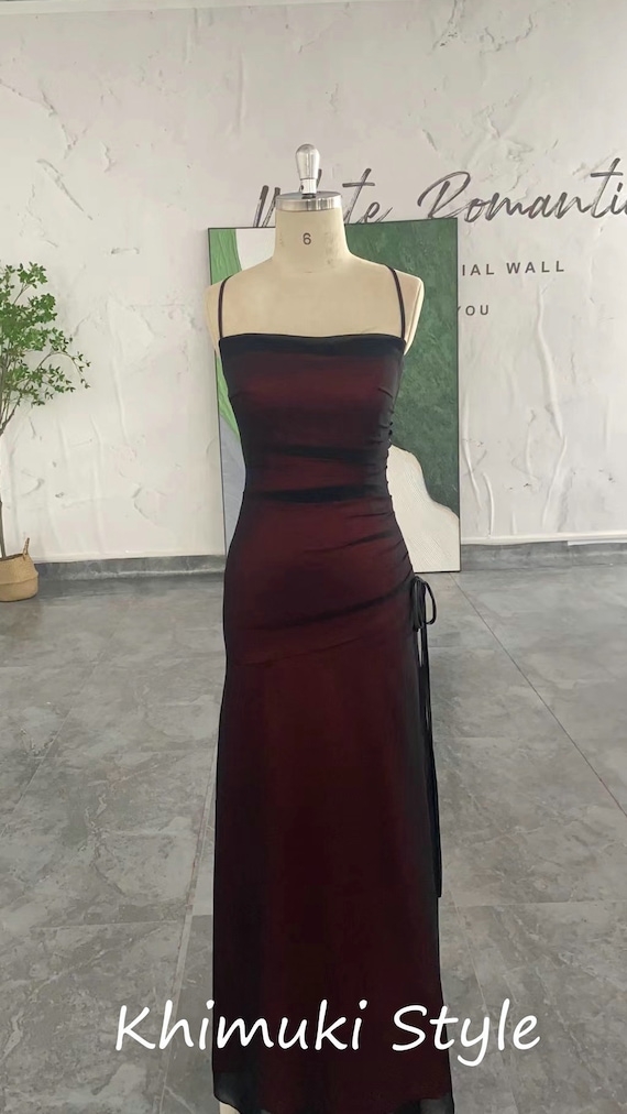 Sexy Slit Square Neck Evening Dresses Sexy Slit Square Neck Evening Dresses