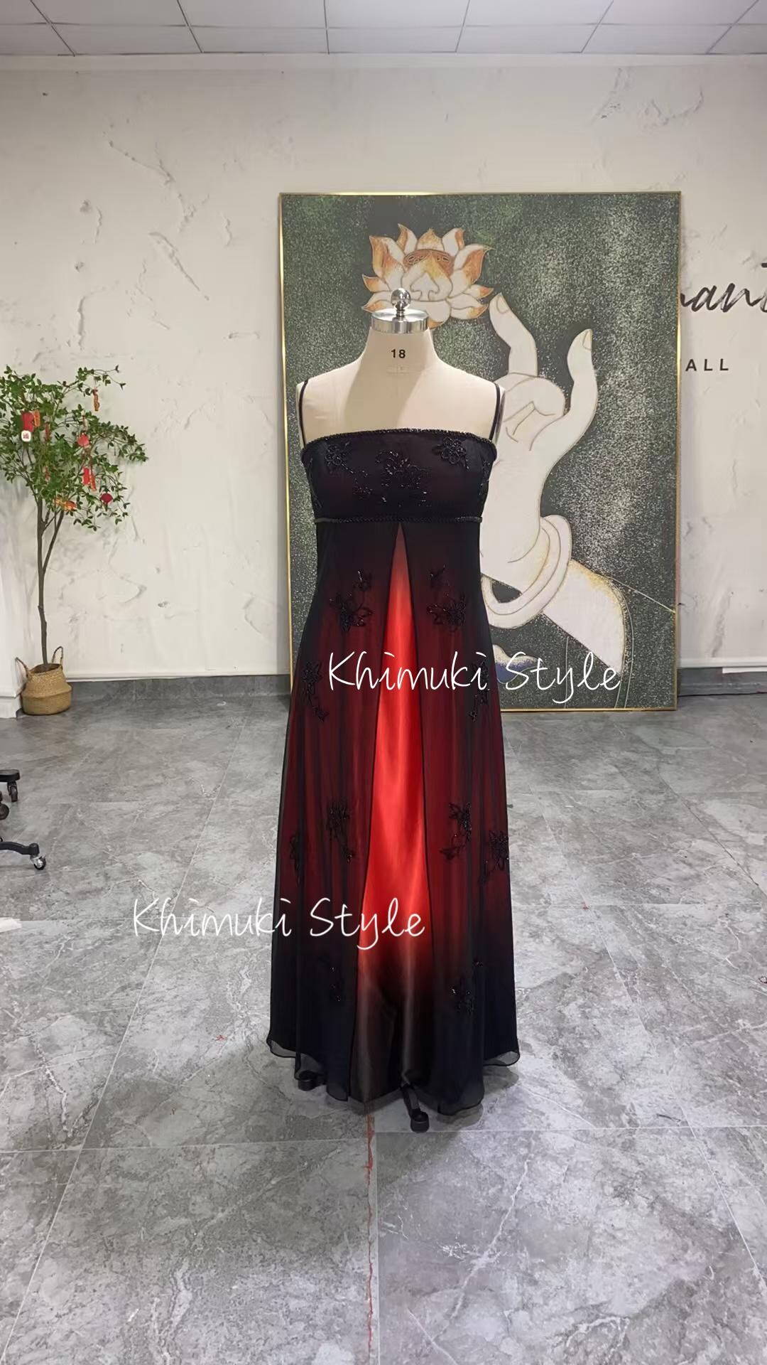 morgan and co red and black dress Black strapless sheer dress, with red underneath