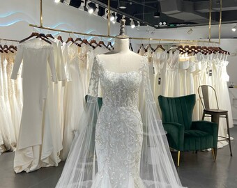 Criss Cross Back Fit and Flare Ivory Wedding Dress