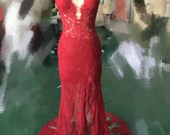 Red Tight Dress - Etsy