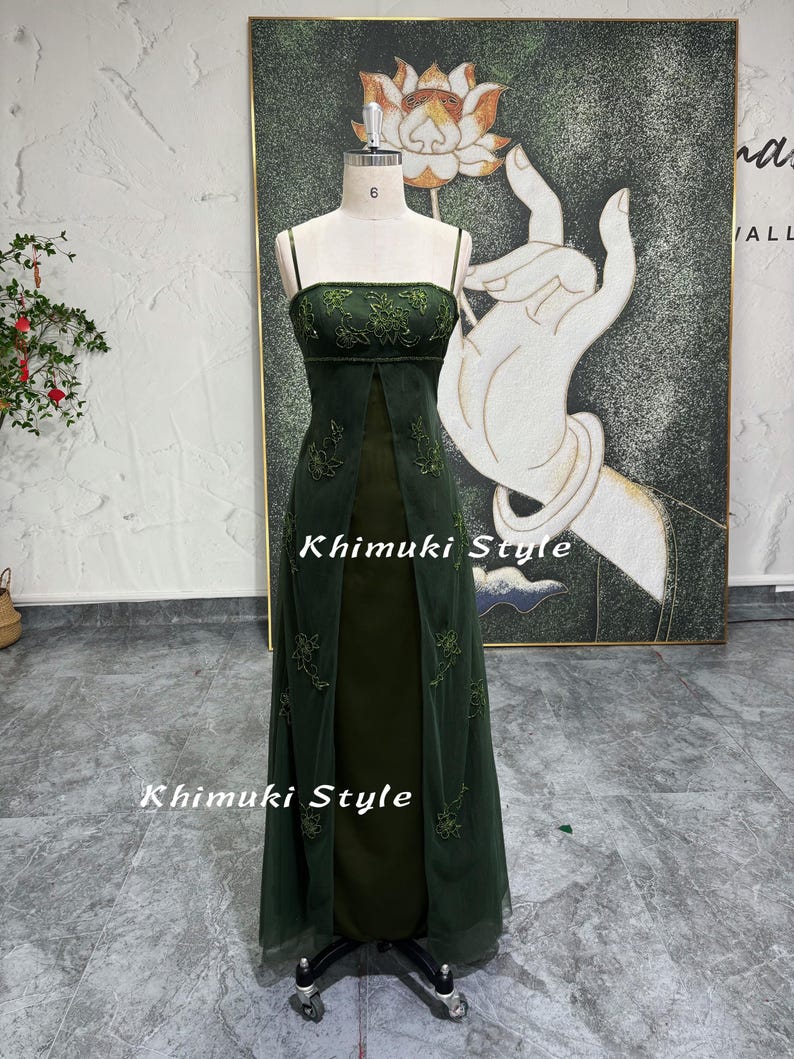 90S Green Prom Dress