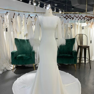 Fit and Flare Long Sleeve Wedding Dress