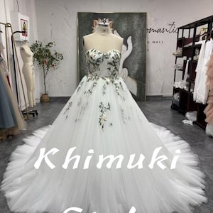 Plus Size Wedding Dress,Ball Gown Tulle Wedding Dress,Colorful Wedding Dress