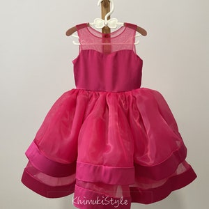 Robe de demoiselle d&#39;honneur rose vif
