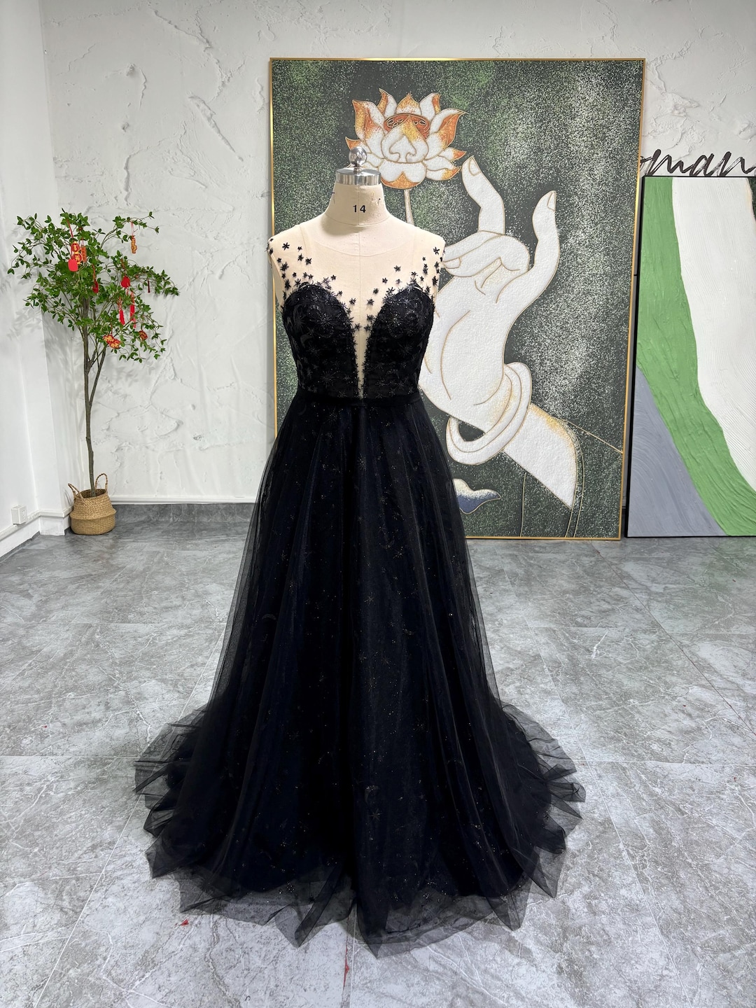 Ball Gown Sparkle Black Prom Dress,sweetheart Party Dress