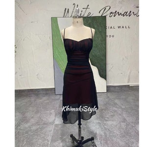 Short Sheath Vintage Red and Black Homecoming Dress