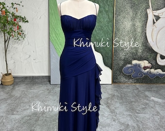 Vintage 90S Navy Blue Prom Dress