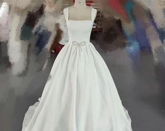 Ball Gown Square Neckline Wedding Dress