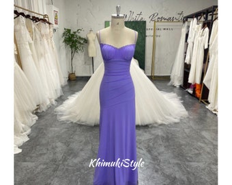 Sheath Lavender Vintage Prom Dress