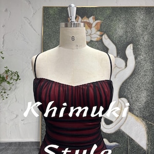 black and red prom dress