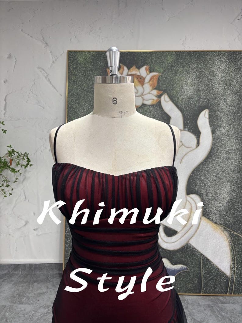 black and red prom dress