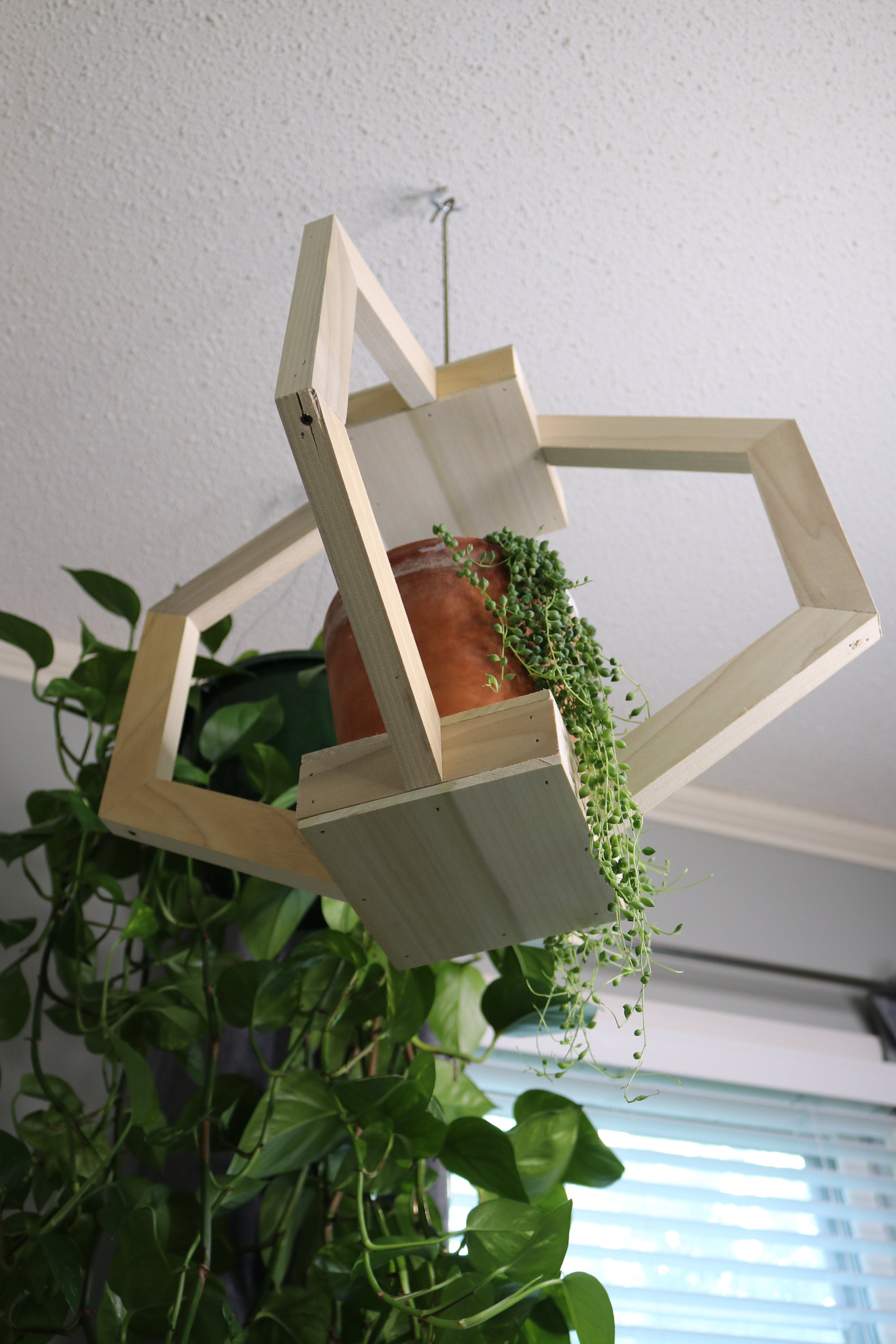 Wooden Plant Hanger Etsy