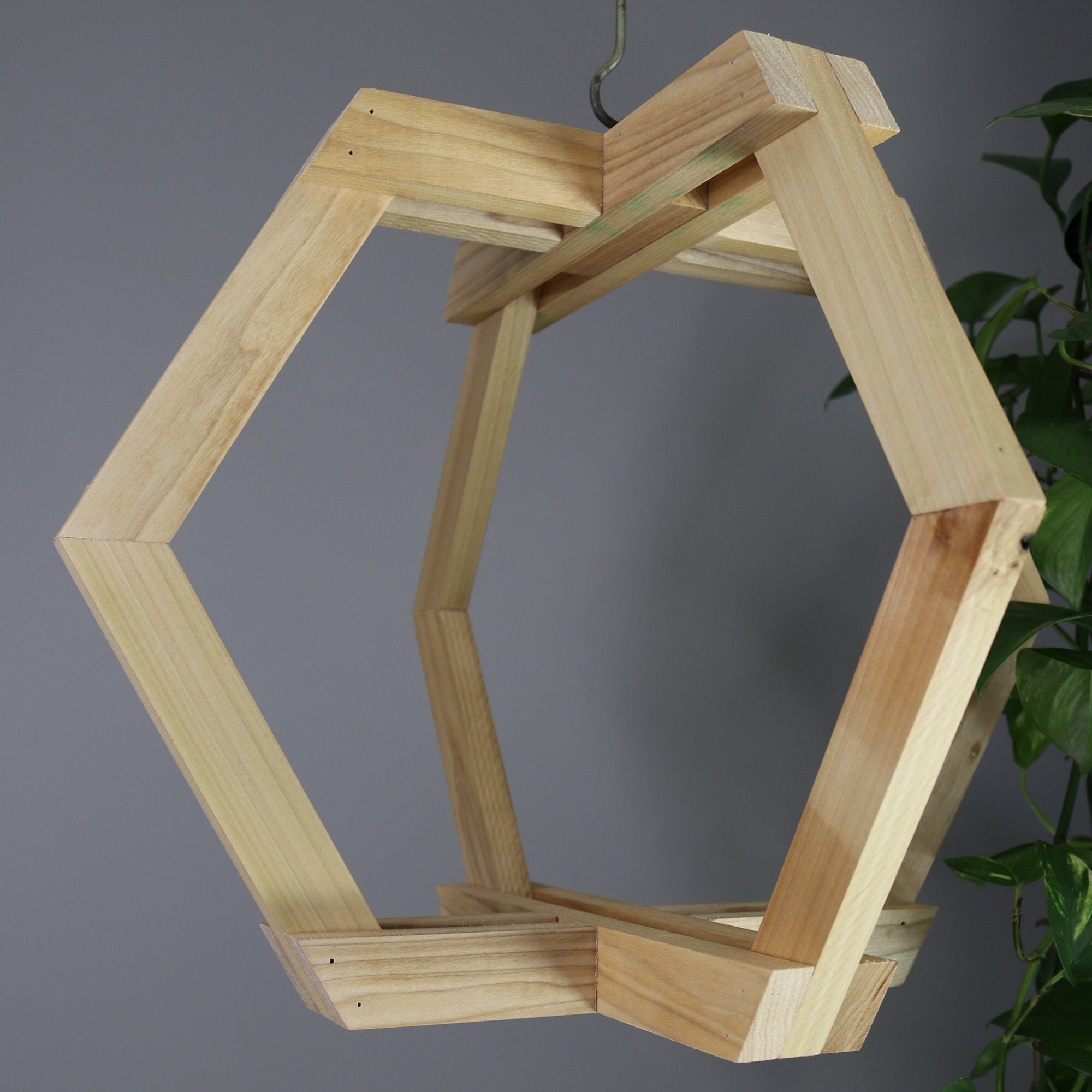 Wooden Plant Hanger Etsy