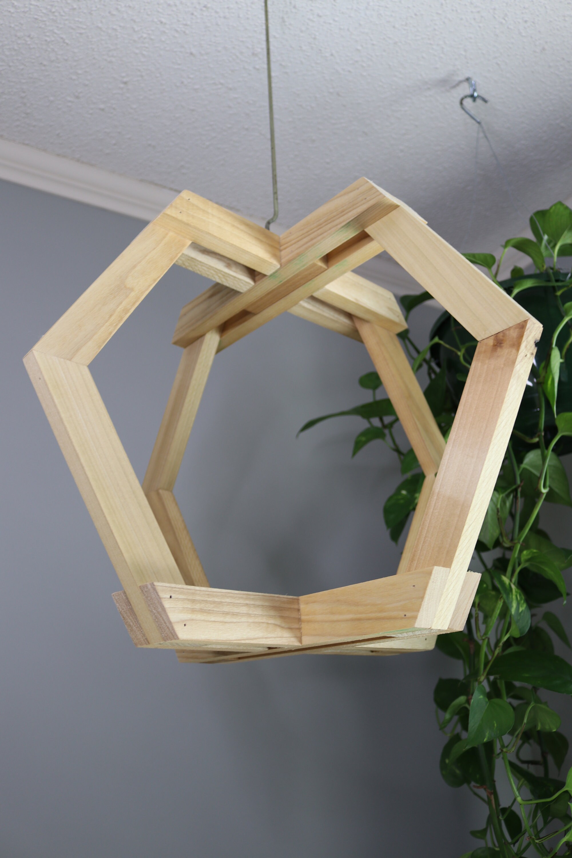 Wooden Plant Hanger Etsy