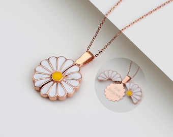 Personalized Daisy Name Necklace, Customized 925K Silver Name Necklace, Gift for Mum, Gift for Her, Best Friend, Daisy Gift, Mothers Day Gif