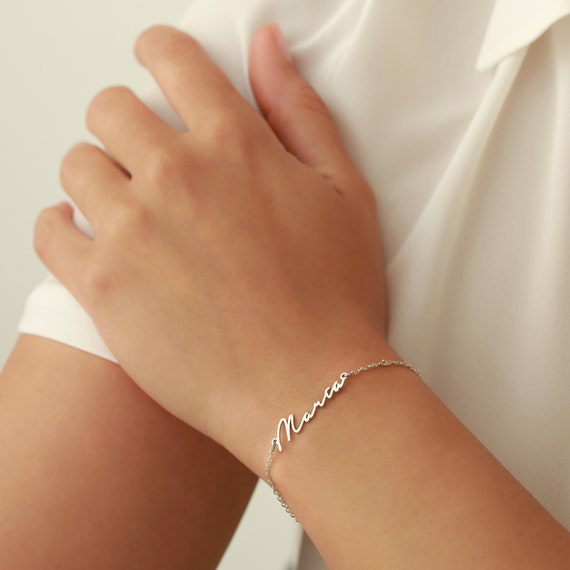 Name bracelet gold designs clearance