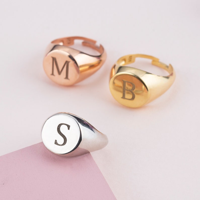 925K Sterling Silver Ring Engraving Ring Classic Etsy