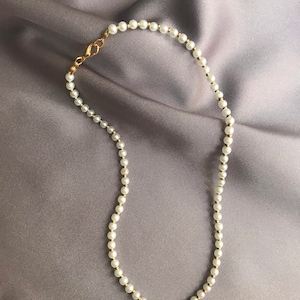 Pearl Necklace, Wedding Necklace, Pearl and Gold Necklace, Gold ...