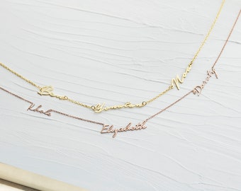 Three Names Necklace - Dainty Triple Name Necklace -Children Names Necklace -Personalized Name Necklace - Mother's Day Gifts - Gift For Her