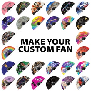 Custom Hand Fan Personalized foldable hand fan Customized graphic handheld fan Clack fan for raves festivals gifts Bulk discount available