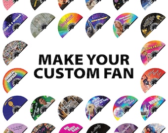 Custom Hand Fan Personalized foldable hand fan Customized graphic handheld fan Clack fan for raves festivals gifts Bulk discount available