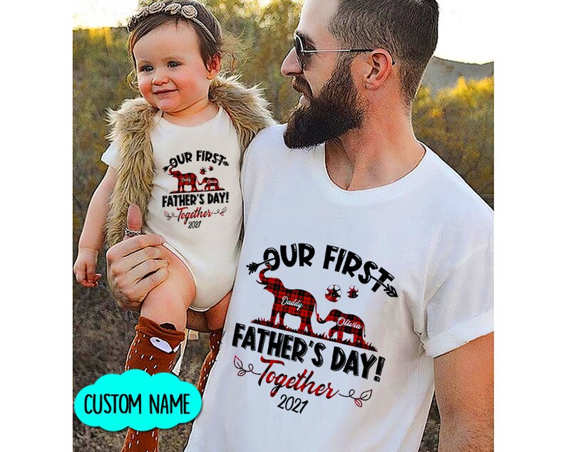 My Daddy Personalized Gifts Tshirt Matching father son Bonus Dad Gifts Matching outfits First fathers Day Gifts Our First Fathers Day