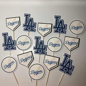 Dodger cupcake toppers